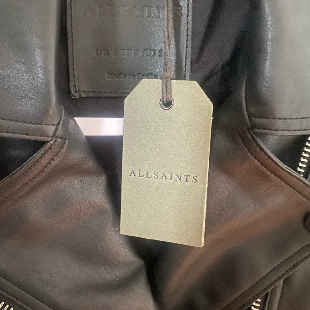 NEW All Saints Darby Faux Biker